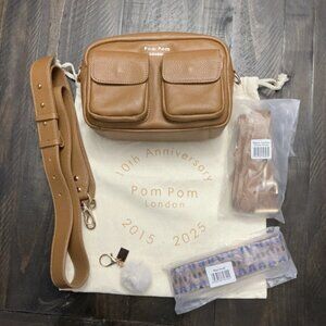 NWOT Pom Pom London Maple Chiswick Crossbody Bag w/3 Straps